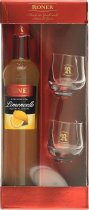 Limoncello Sinfonie Geschenkset mit 2 Gl�sern 0,2 Liter 30 % Vol.